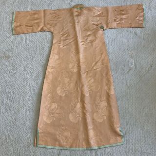 Vintage 1930s Chinese Patterned Silk Damask Cheongsam Qipao Art Deco Shanghai 3