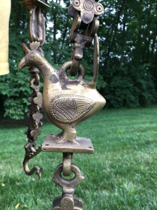 Indian Antique Old Brass Hand Crafted Swing Chain 2