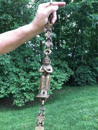 Indian Antique Old Brass Hand Crafted Swing Chain 3