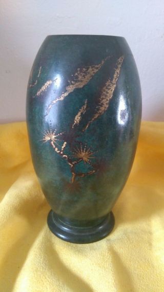 Vintage Art Deco Wmf Ikora Bronze Vase