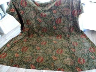 French Antique Fabric Velvet 1920 Time Decor Floral Bedcover Or Hanging