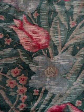 French antique fabric velvet 1920 time decor floral bedcover or hanging 3