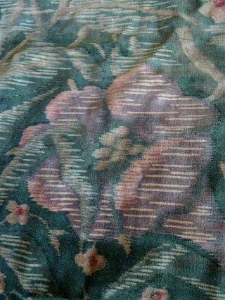 French antique fabric velvet 1920 time decor floral bedcover or hanging 7