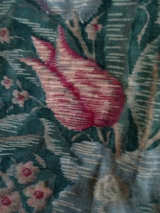 French antique fabric velvet 1920 time decor floral bedcover or hanging 8