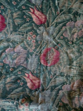 French antique fabric velvet 1920 time decor floral bedcover or hanging 9