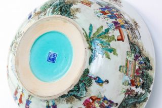 Chinese QING Shin Pottery in KENRYU year Large Bowl Highly Detailed Paint 2435 5