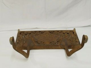Antique Koken Barber Chair Foot Rest Support Lower With Brackets Cast Iron