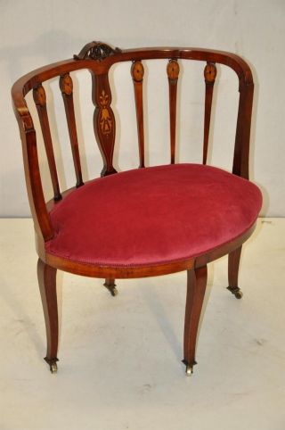 Antique Inlaid Sheraton Style Mahogany corner chair,  19th Century 2