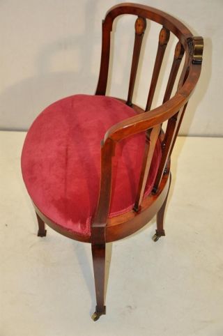 Antique Inlaid Sheraton Style Mahogany corner chair,  19th Century 3