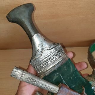 24 Old Islamic Omani Silver Jambiya Jambya Khanjar Bedouin Dagger,  OKAPI Knife 7