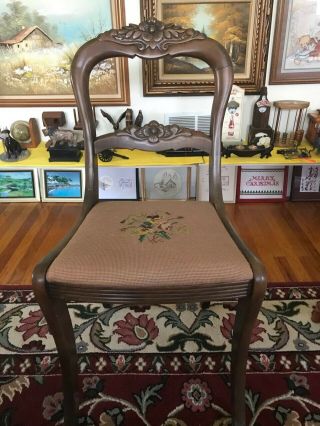 Antique Tell City Chair Company Mahogany Roseback Chair