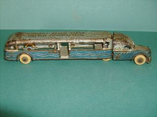 Texas Centennial 1836 - 1936 Bowen Motor Coach Bus Cast Iron Arcade Toy 1930 