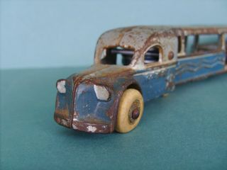 TEXAS CENTENNIAL 1836 - 1936 BOWEN MOTOR COACH BUS CAST IRON ARCADE TOY 1930 ' s 3