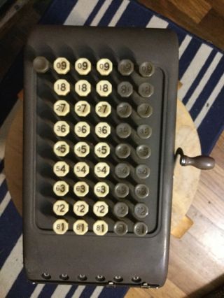 Burroughs Narrow Capacity Key - driven Calculator Adding Machine,  Made In Detroit 3