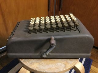 Burroughs Narrow Capacity Key - driven Calculator Adding Machine,  Made In Detroit 4