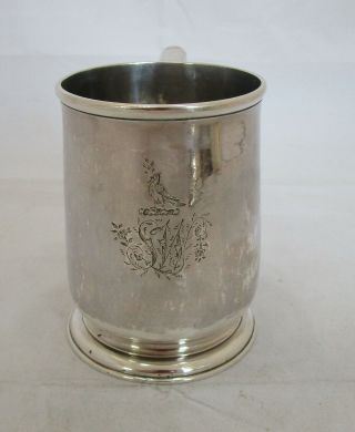 Antique George I sterling silver mug,  277 grams,  Humphrey Payne,  1726 2