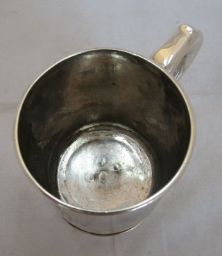 Antique George I sterling silver mug,  277 grams,  Humphrey Payne,  1726 4