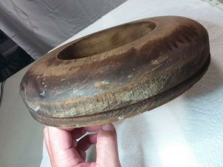 AWESOME VINTAGE/ANTIQUE BRIM HAT MOLD GREAT PATINA STAMPED 817.  SIZE 7 1/2 6