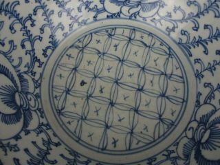Antique Chinese porcelain 19th white and blue Decorative pattern basin 2