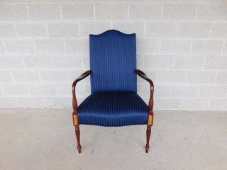 HICKORY CHAIR CO.  Sheraton Style Mahogany Frame Arm Chair 2