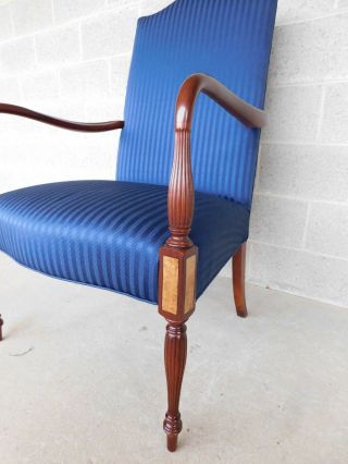 HICKORY CHAIR CO.  Sheraton Style Mahogany Frame Arm Chair 4