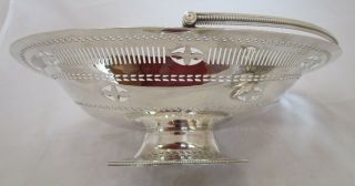 Good Antique Victorian Sterling silver pierced cake basket,  1889,  522 grams 3