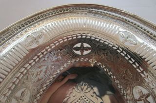 Good Antique Victorian Sterling silver pierced cake basket,  1889,  522 grams 5