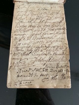 c.  1716 - 1730 VERY EARLY AMERICAN MANUSCRIPT OF A PURITAN CHINA MERCHANT 6