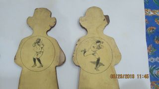 Seven Yellow Kid Cartoon Figures on Wood Copyright 1896 RF Outcault Cartoon 11