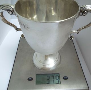 LARGE RARE HEAVY IRISH ANTIQUE DUBLIN 1786 SOLID STERLING SILVER TROPHY GOBLET 11