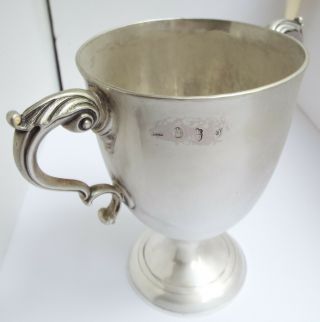 LARGE RARE HEAVY IRISH ANTIQUE DUBLIN 1786 SOLID STERLING SILVER TROPHY GOBLET 3