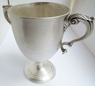 LARGE RARE HEAVY IRISH ANTIQUE DUBLIN 1786 SOLID STERLING SILVER TROPHY GOBLET 4