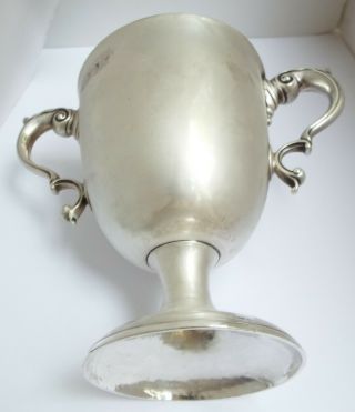 LARGE RARE HEAVY IRISH ANTIQUE DUBLIN 1786 SOLID STERLING SILVER TROPHY GOBLET 7