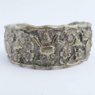 Antique Chinese Silver Bangle,  100 Antiques Design,  Marked Silver