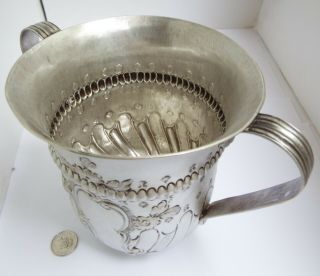 Wonderful Rare Very Large Heavy Antique Georgian 1768 Sterling Silver Porringer