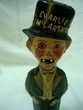 ANTIQUE / VINTAGE MARX CHARLIE McCARTHY 30 ' s TIN LITHO WINDUP TOY 6