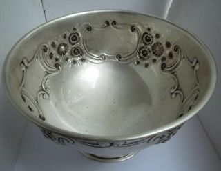 STUNNING LARGE HEAVY 544g ENGLISH ANTIQUE 1913 STERLING SILVER FRUIT BOWL 11