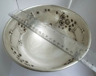STUNNING LARGE HEAVY 544g ENGLISH ANTIQUE 1913 STERLING SILVER FRUIT BOWL 3
