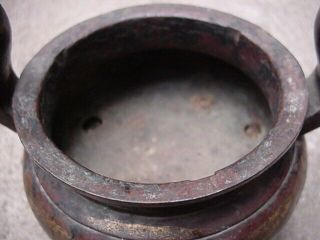 Antique Chinese Bronze Censer Incense 3 Leg Foot China Asian Oriental Japanese 6