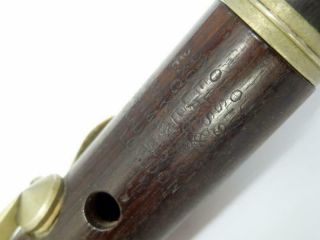Antique HAWKES & SON PICCOLO SONOROUS EXCELSIOR CLASS 6 KEY WOODWIND INSTRUMENT 2