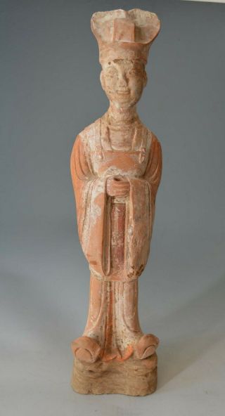 Large Tall Chinese Tang Dynasty Figure Tang Dynasty Circa 618 - 907 中国古董