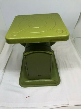 Vintage American Family Scale Old Farm 25 LB Metal & Plastic Kitchen Scale Green 2