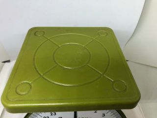 Vintage American Family Scale Old Farm 25 LB Metal & Plastic Kitchen Scale Green 5