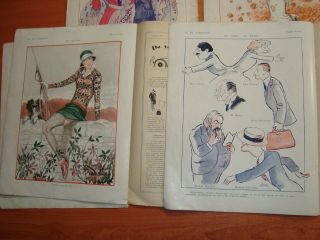 1928 La Vie Parisienne French 5 Magazines 25 color prints Art Deco Woman Erotica 12