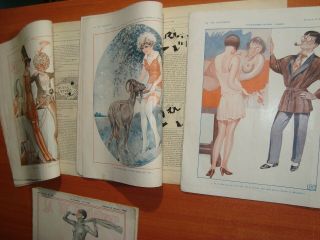 1928 La Vie Parisienne French 5 Magazines 25 color prints Art Deco Woman Erotica 8