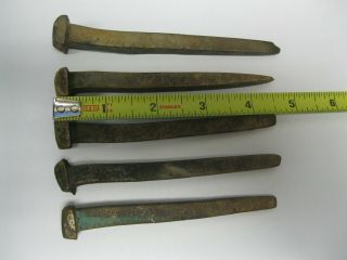 5 Piece Deck Nails From A Spanish Galleon Century 