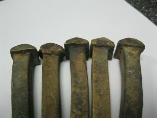 5 PIECE DECK NAILS FROM A SPANISH GALLEON CENTURY ' S OLD SHIPWRECK ARTIFACT LOOK 5
