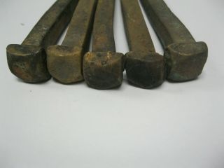 5 PIECE DECK NAILS FROM A SPANISH GALLEON CENTURY ' S OLD SHIPWRECK ARTIFACT LOOK 6