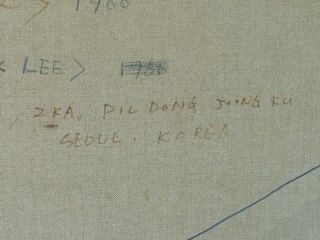 KOREA MODERN ART - 20th CENTURY - LEE SE DUK PAINTING – 1966 - 91cm x 73cm 12