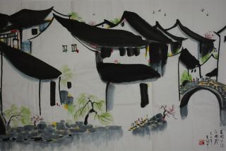 UNIQUE LARGE CHINESE PAINTING SIGNED MASTER WU GUANZHONG Y9982 2